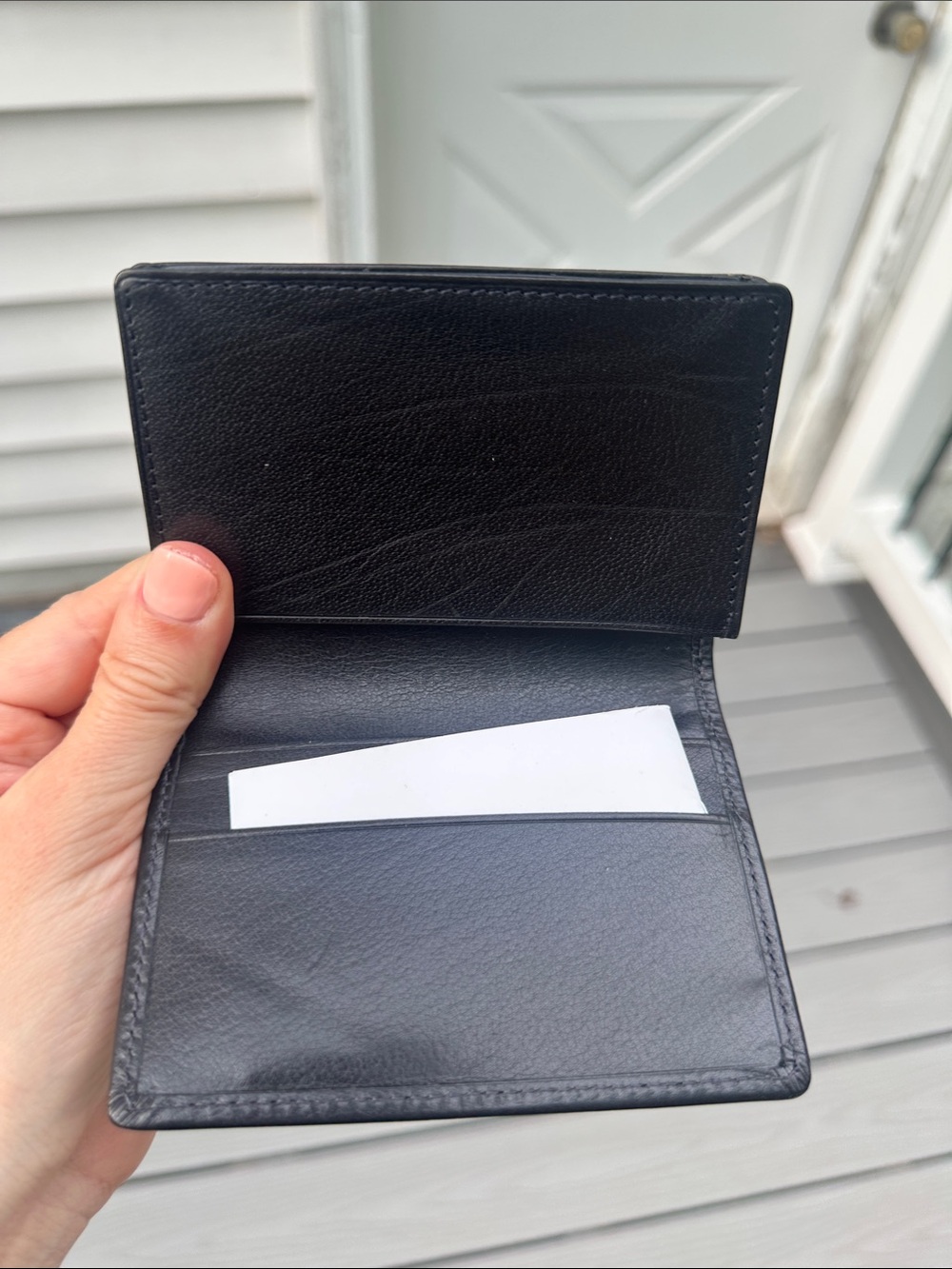 COACH Vintage Black Slimfold Credit Card Wallet Water Buffalo Leather Box NIB - Picture 5 of 16